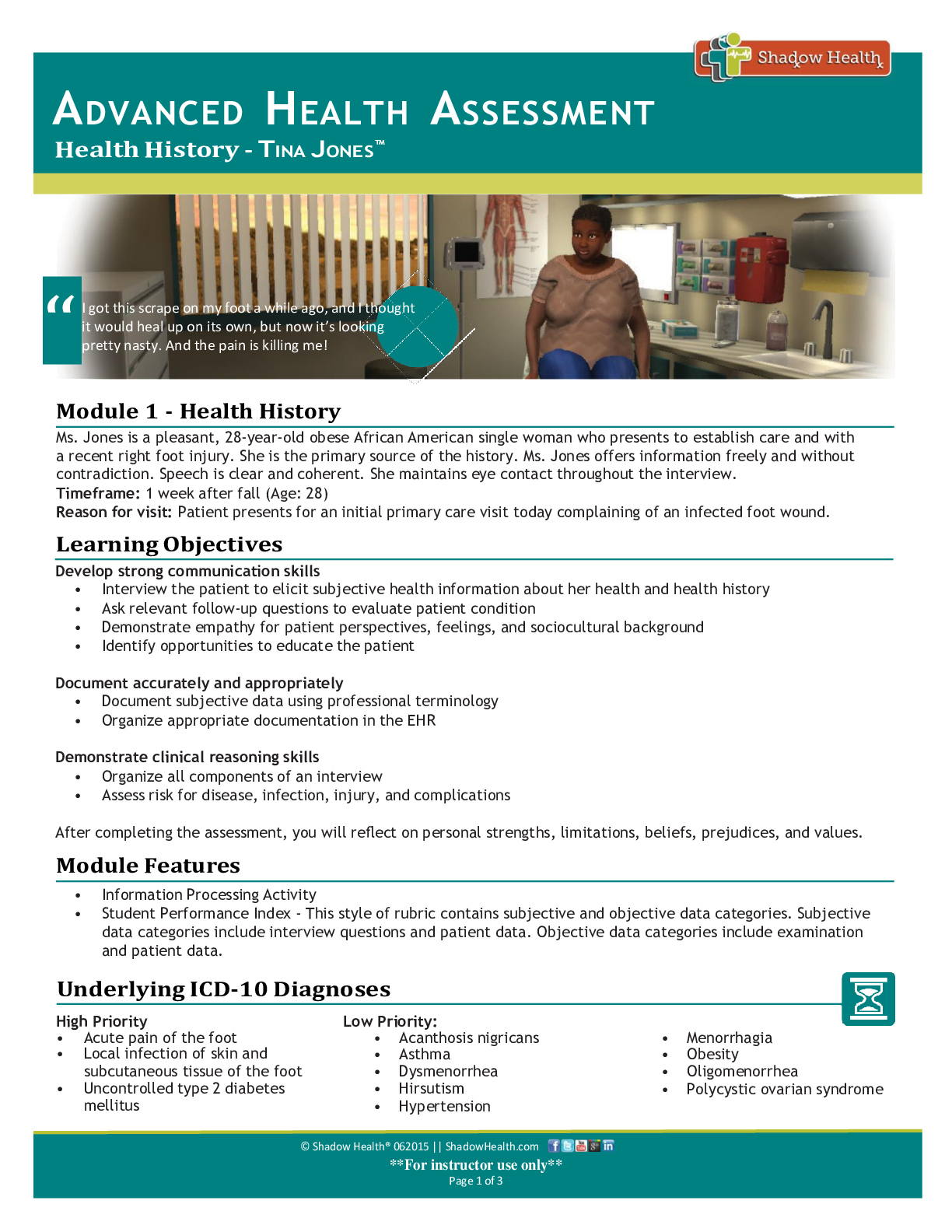 Preview image for NURS 612 Shadow Health All Modules Cases Instructor Keys LATEST 2022-2023